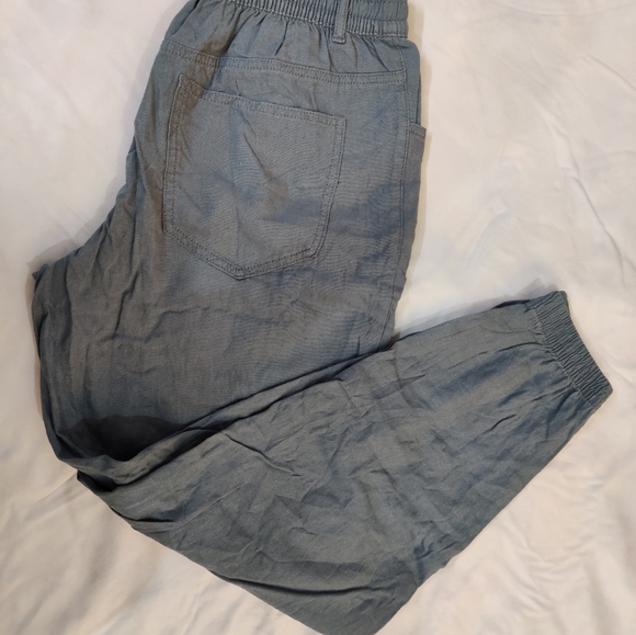 Linen Mix Plain Tapered Fit Trouser - Picture 2 of 5